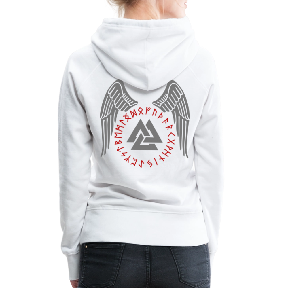 Valknut Women’s Hoodie - white