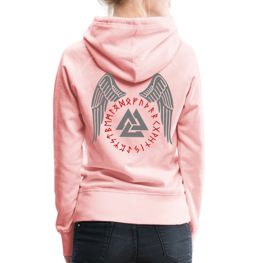 Valknut Women’s Hoodie - crystal pink