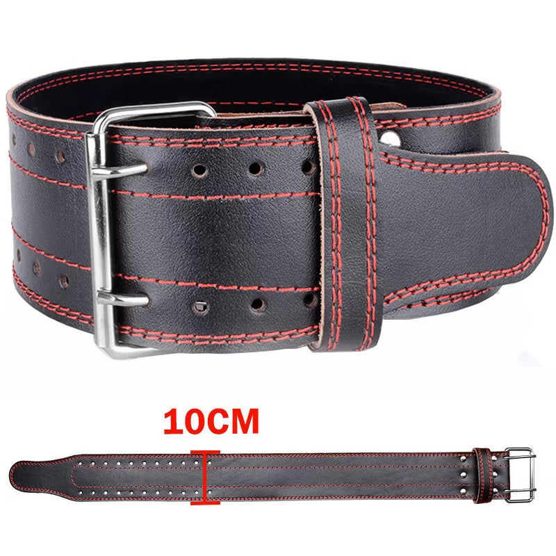 Cowhide Weightlifting Belt,Powerlifting Belt,Fitness Workout Back Protector,Deadlift Protection,Gym Lumbar Bodybuilding Training