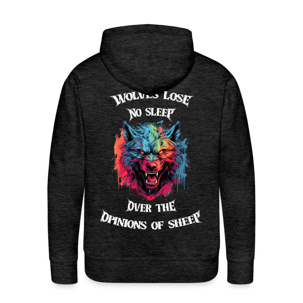 Wolves Men’s Hoodie - charcoal grey